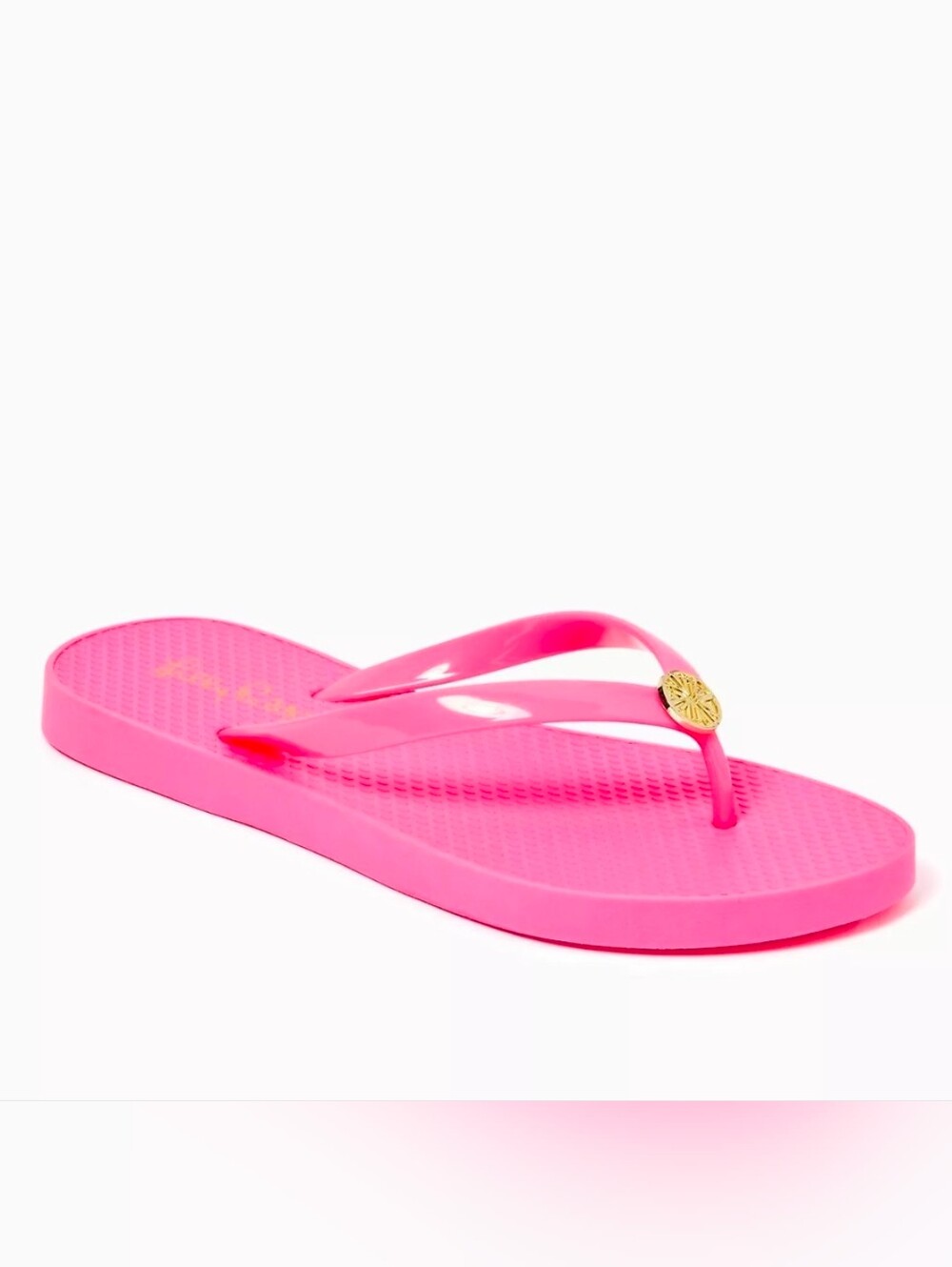 Lilly Pulitzer Hot Pink Poolside Flip Flop Sandals 7/8